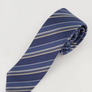 Seiden-Krawatte, Streifen, Extralänge, 7,5 cm breit