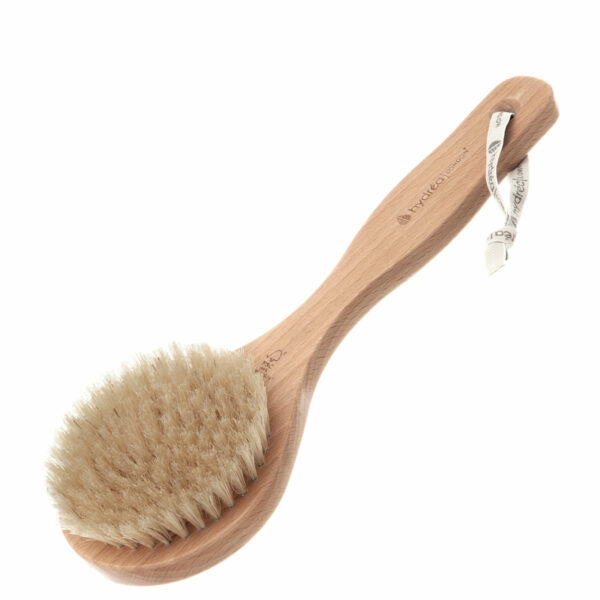 แปรงทาตัว Hydrea London Classic Short Handled Body Brush with Natural Bristle (Medium Strength)