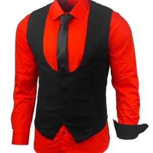 Baxboy Langarmhemd Baxboy Hemd/Weste/Krawatte Set Business Business Herrenanzug-Set B-101