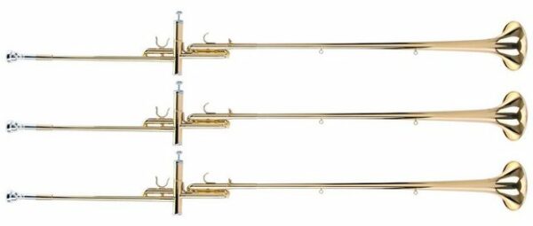 Classic Cantabile Signaltrompete AT-1871 Aida-Trompete (Fanfare Instrument, mit Mundstück und Koffer) gold, (3-tlg)