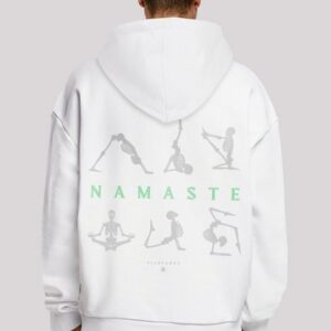 F4NT4STIC Kapuzenpullover Namaste Yoga Skelett Halloween Print