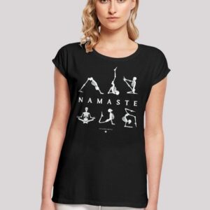 F4NT4STIC T-Shirt Namaste Yoga Skelett Halloween Print