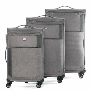 FERGÉ Kofferset 3 teilig Weichschale erweiterbar Saint-Tropez, Trolley 3er Koffer Set, Reisekoffer 4 Rollen, Premium Rollkoffer