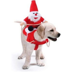 GelldG Weihnachtsfigur Weihnachtshund Kostüme, Hund Cosplay Mantel Haustier Kostüm