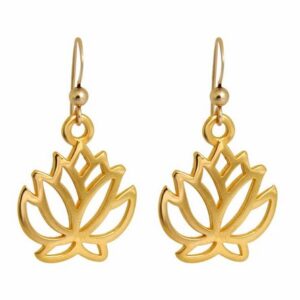Gemshine Paar Ohrhänger YOGA Lotus Blumen