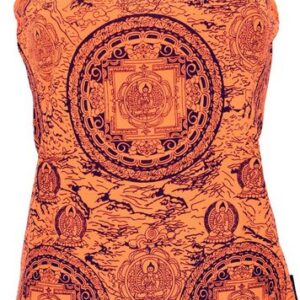 Guru-Shop T-Shirt Yoga Top Mandala, Boho stonewashTop, Goastyle.. Festival, Ethno Style, alternative Bekleidung