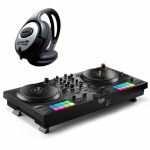 HERCULES DJ Controller DJControl Inpulse T-7 2-Deck USB-DJ-Pult, (Inkl Software), mit Kopfhörer