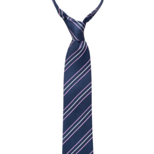 Krawatte in navy/rosa gestreift
