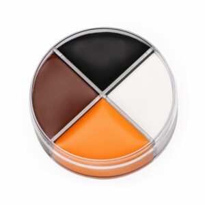 Kryolan GmbH Theaterschminke Creme Make-up braun-orange-schwarz-weiß 15 ml, Voll deckende Cremeschminke auf Wachsbasis für Tiere wie Reh, Fuchs
