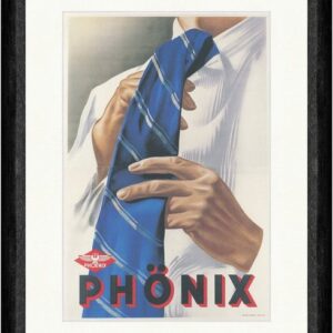 Kunstdruck PHÖNIX Textilhersteller Kleidung Krawatte Werbung Kunstdruck Faks_Plak, (1 St)