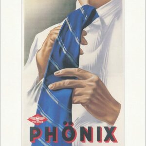 Kunstdruck PHÖNIX Textilhersteller Kleidung Krawatte Werbung Kunstdruck Plakatwel, (1 St)