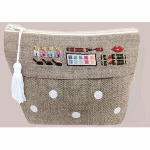 Le Bonheur des Dames Kreativset Le Bonheur des Dames Etui Petit Point Stickpackung "Make-Up-Koffer", (embroidery kit by Marussia)