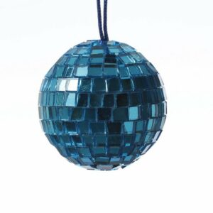 MARELIDA Christbaumschmuck Weihnachtsbaumschmuck Discokugel Spiegelkugel Baumkugel D: 5cm blau