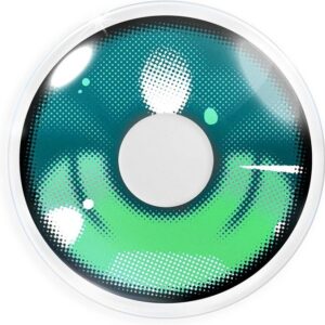 MeralenS Farblinsen Farbige Anime Arc 3 Green Kontaktlinsen - Ohne Stärke für Cosplays