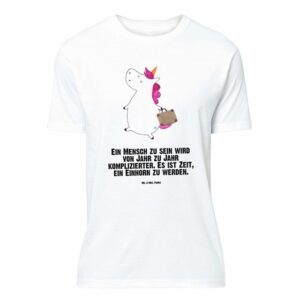 Mr. & Mrs. Panda T-Shirt Einhorn Koffer - Weiß - Geschenk, Gepäck, albern, Einhorn Deko, Lusti (1-tlg)