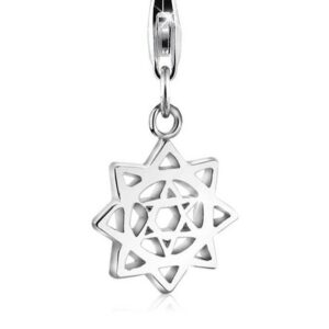Nenalina Charm-Einhänger Anhänger Herzchakra Symbol Yoga 925 Silber, Chakra