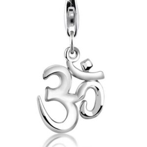 Nenalina Charm-Einhänger Om Symbol Anhänger Yoga 925 Silber