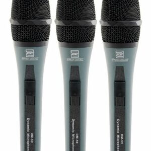 Pronomic Mikrofon DM-59 Mikrofon mit Schalter - Professionelles Gesangmikrofon (3-tlg), Inkl. Mikrofonklemme, XLR Kabel und Koffer