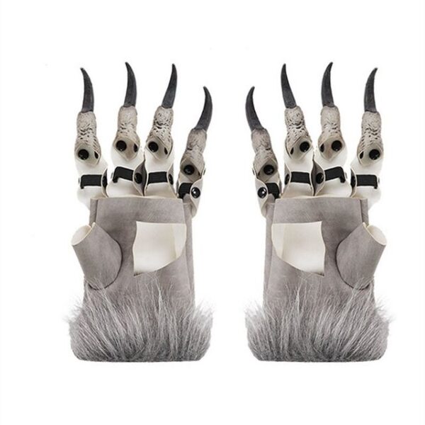 Rouemi Vampir-Kostüm Halloween Handschuhe, Werwolf Plüsch Handschuhe,Halloween Requisiten