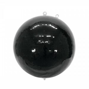 Spiegelkugel 50cm - schwarz - Safety - Discokugel Echtglas - 10x10m...