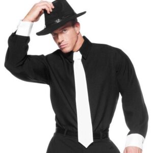 Underwraps T-Shirt Gangster Shirt und Krawatte Stylishes Accessoire für Euer 20er Jahre Kostüm