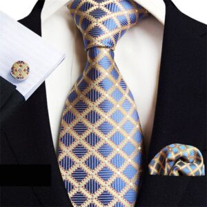 Dekorative Krawatte 3 Stck Herren Krawatte set, Krawatten und Einstecktuch (3-St) Klassisch Elegante Krawatte Set für Hochzeitsfest