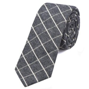 DonDon Krawatte Herren Krawatte 6 cm mit Karos oder Streifen (Packung, 1-St., 1x Krawatte) Baumwolle, kariert oder gestreift, für Büro oder festliche Veranstaltungen