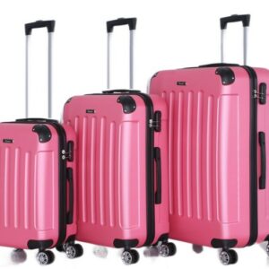 Rungassi Kofferset Hartschalenkoffer Trolley Reisekoffer Koffer Set Rungassi pink ABS01