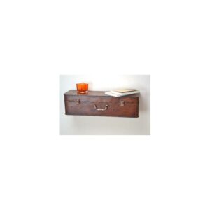 Wandkonsole Koffer, antik braun