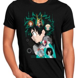 style3 Print-Shirt Herren T-Shirt Be Green anime manga my hero academia cosplay