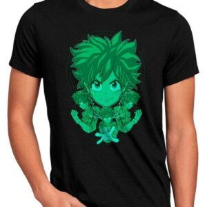 style3 Print-Shirt Herren T-Shirt Green Power anime manga my hero academia cosplay