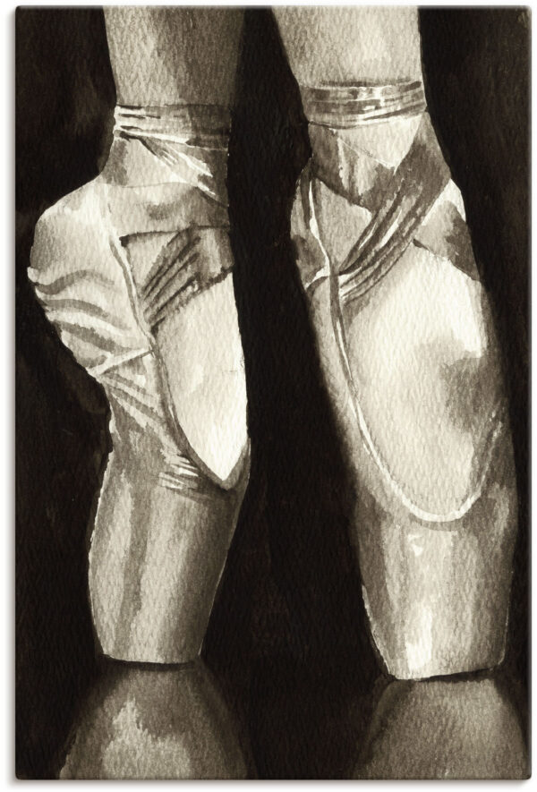 Artland Wandbild "Balletschuhe II", Sport, (1 St.), als Alubild, Leinwandbild, Wandaufkleber oder Poster in versch. Größen