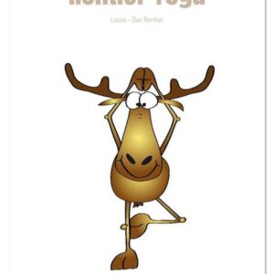 CALVENDO Wandkalender Rentier Yoga (Tischkalender 2024 DIN A5 hoch), CALVENDO Monatskalender