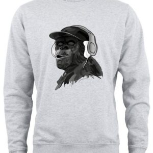 Cotton Prime® Sweatshirt Monkey mit DJ-Kopfhörer mit weichem Innenfleece