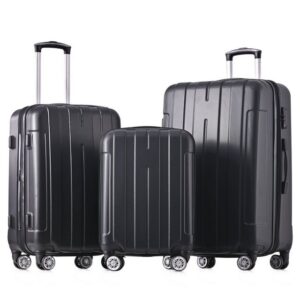 Flieks Hartschalen-Trolley, 4 Rollen, Trolleyset Handgepäck Koffer Volumenerweiterung Reisekoffer