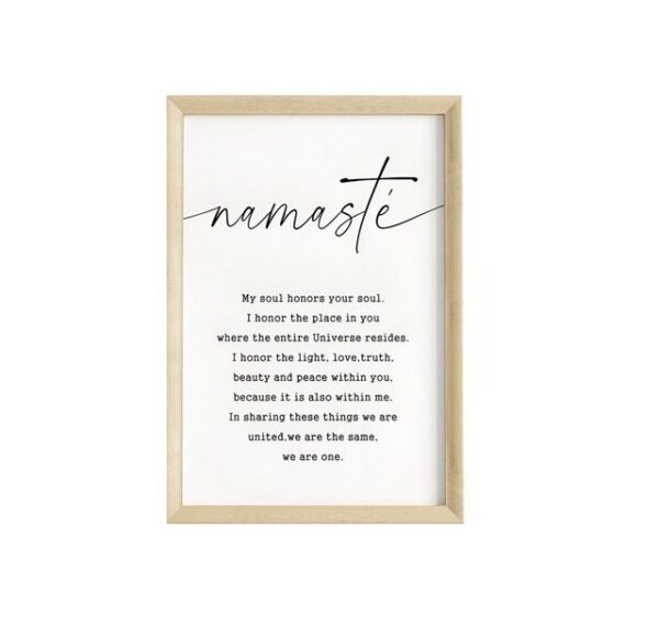 JUSTGOODMOOD Poster Premium ® Namaste Yoga Poster · ohne Rahmen