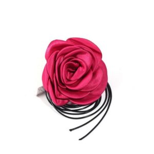 LENBEST Choker Handgemachte Stoff Blume Krawatte Halskette für Frauen (1-tlg)