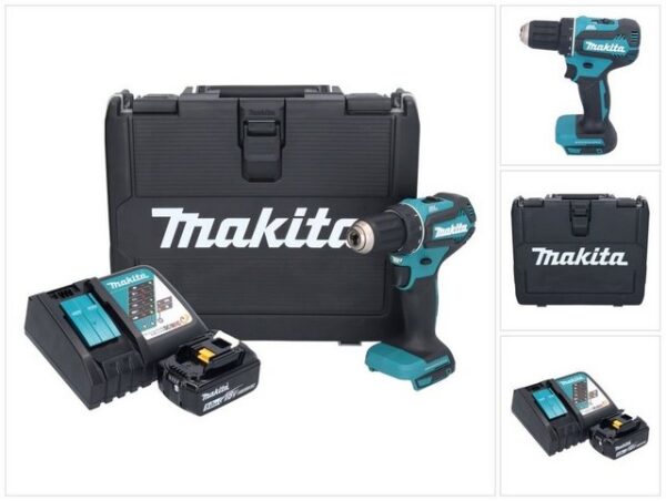 Makita Säulenbohrmaschine DDF 485 RT 18 V 50 Nm Brushless 1x Akku 5,0 Ah + Ladegerät + Koffer