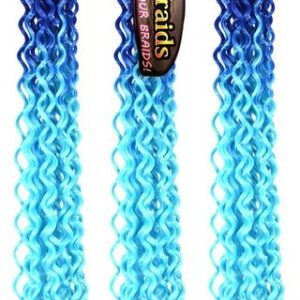 MyBraids YOUR BRAIDS! Kunsthaar-Extension Deep Wave Crochet Braids 3er Pack Flechthaar Ombre Zöpfe Wellig