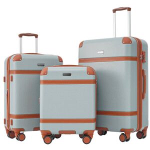REDOM Hartschalen-Trolley Handgepäck Koffer Reise Trolley Gepäck, 4 Rollen, Erweiterbar, TSA-Schloss, Nur 1 Stück