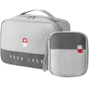 SOTOR Erste-Hilfe-Koffer Medizinische Notfalltasche, 2stk Medikament Tasche, Notfalltasche, (2 St), Große Kapazität Medizinische Tragbar Medikamententasche