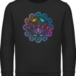 Shirtracer Sweatshirt Lotusblume Lotus Meditation Entspannung Spirituelle Mandala Pilates Yoga