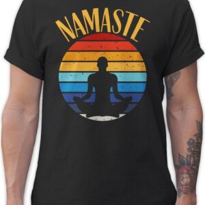Shirtracer T-Shirt Namaste bunt Yoga und Wellness Geschenk