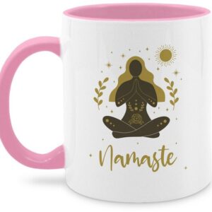 Shirtracer Tasse Namaste Chakra Mandala Yoga, Keramik, Yoga
