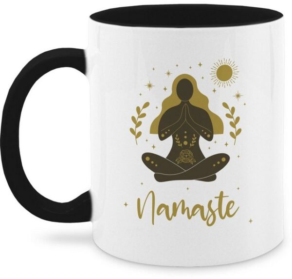 Shirtracer Tasse Namaste Chakra Mandala Yoga, Keramik, Yoga