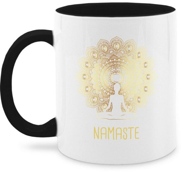 Shirtracer Tasse Namaste Yoga Chakra Mandala, Keramik, Yoga