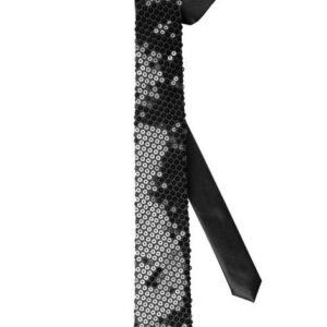Widdmann Krawatte Krawatte Pailletten schwarz Krawatte in mittlerer Breite für jeden Zweck
