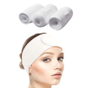 ousudela Haargummi Haarband für Make Up,verstellbare Haarschutzband 3pcs