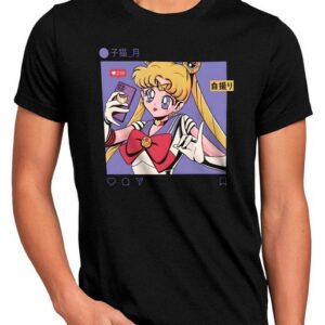 style3 Print-Shirt Herren T-Shirt Selfie Bunny sailor moon anime manga cosplay crystal