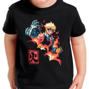 style3 Print-Shirt Kinder T-Shirt Explosion Boy anime manga my hero academia cosplay